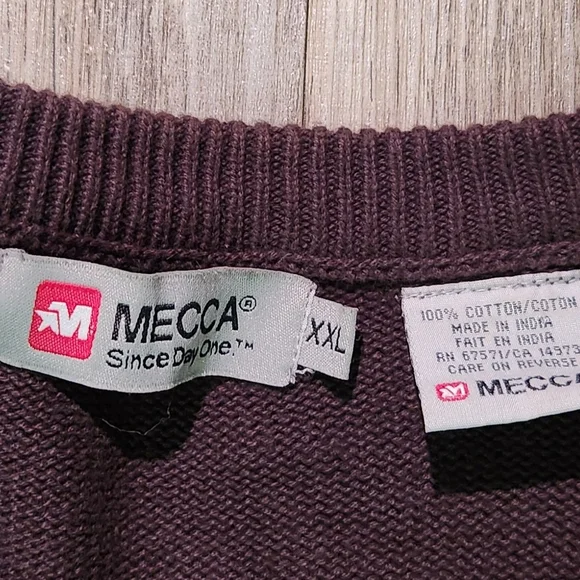 Vintage Y2K Mecca Spellout logo Mens Sweater 2XL relaxed Fit
